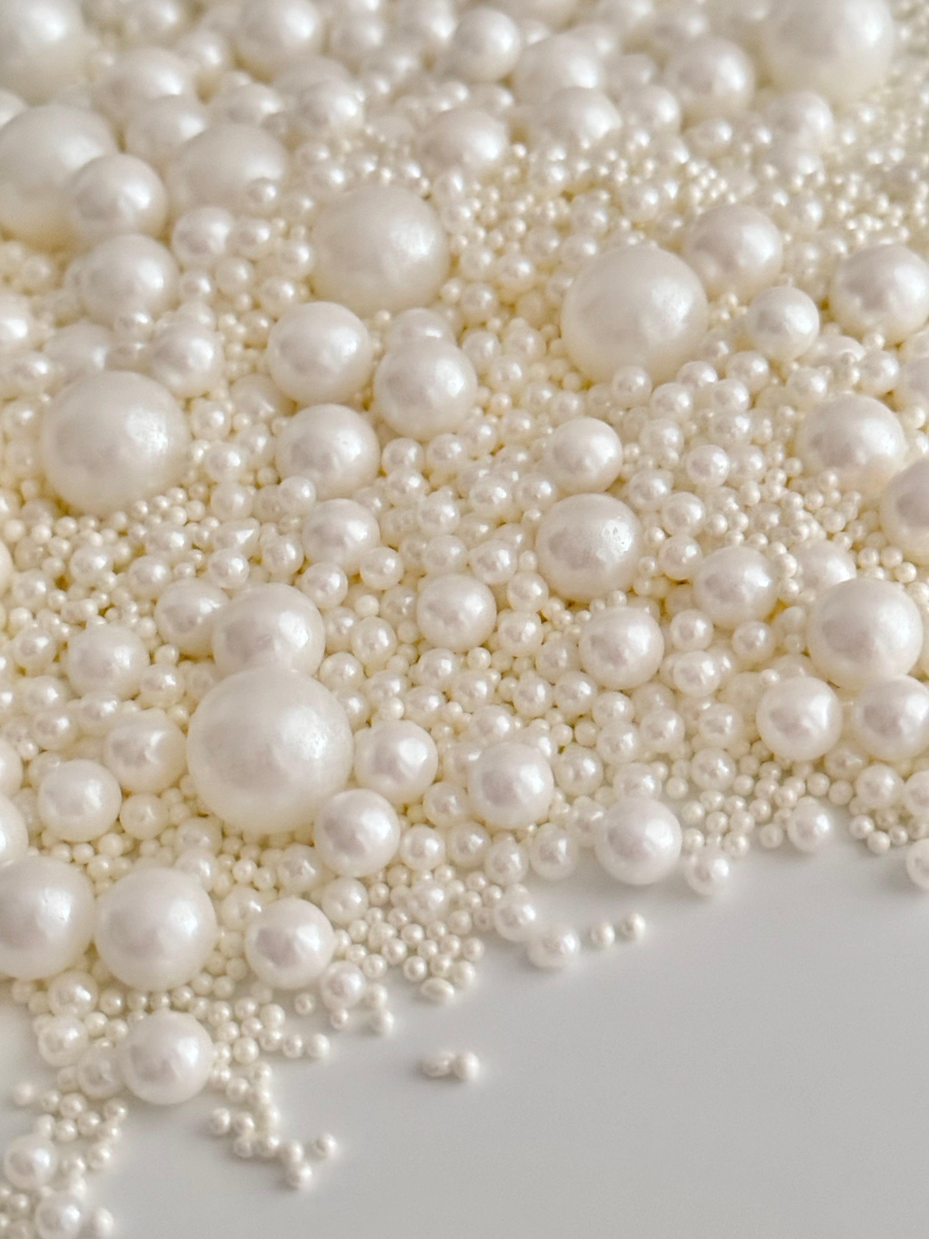 Shop White Pearl Sprinkles Mix for Cakes & Cupcakes