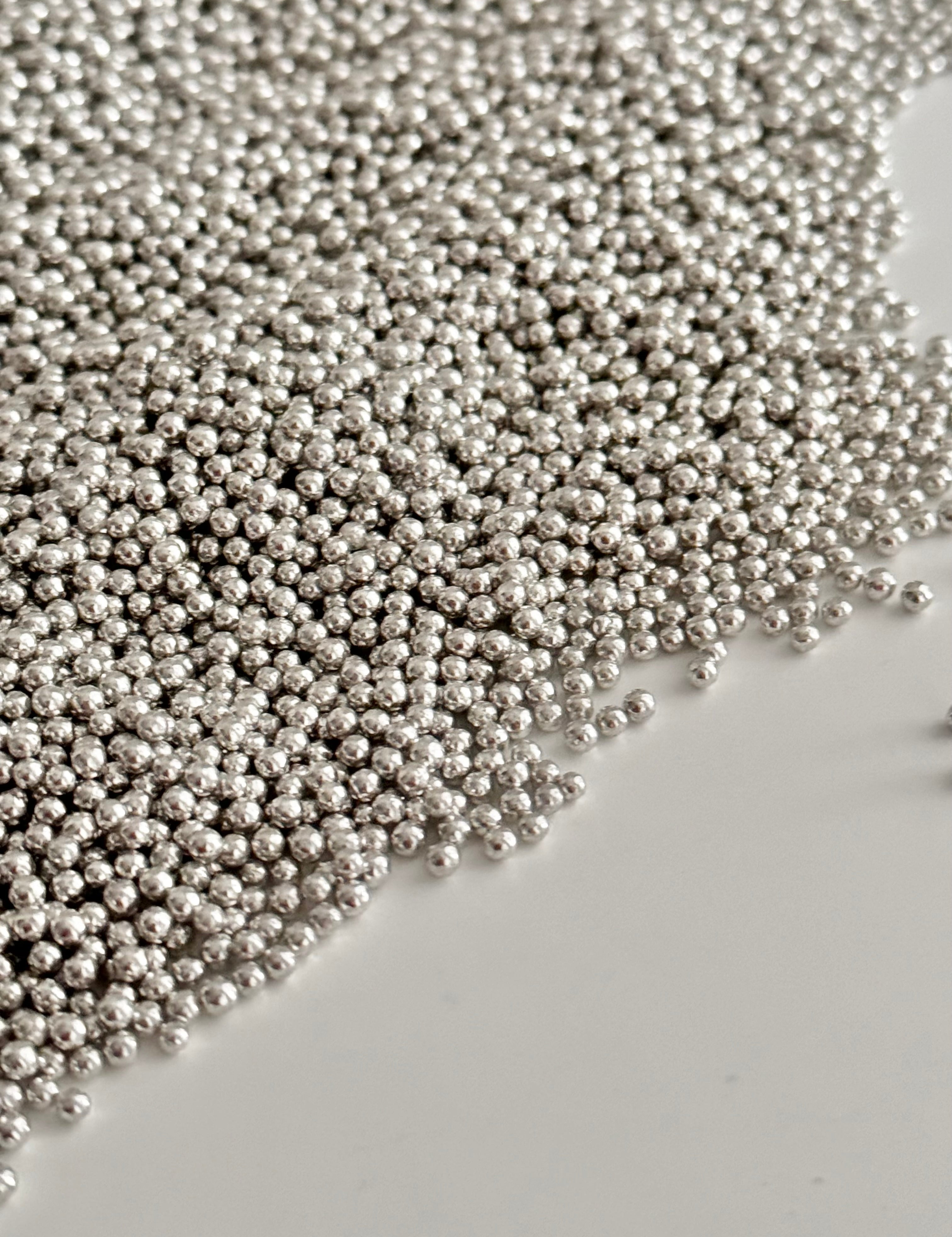 Silver Metallic Sprinkles 2mm - Sugary Solutions