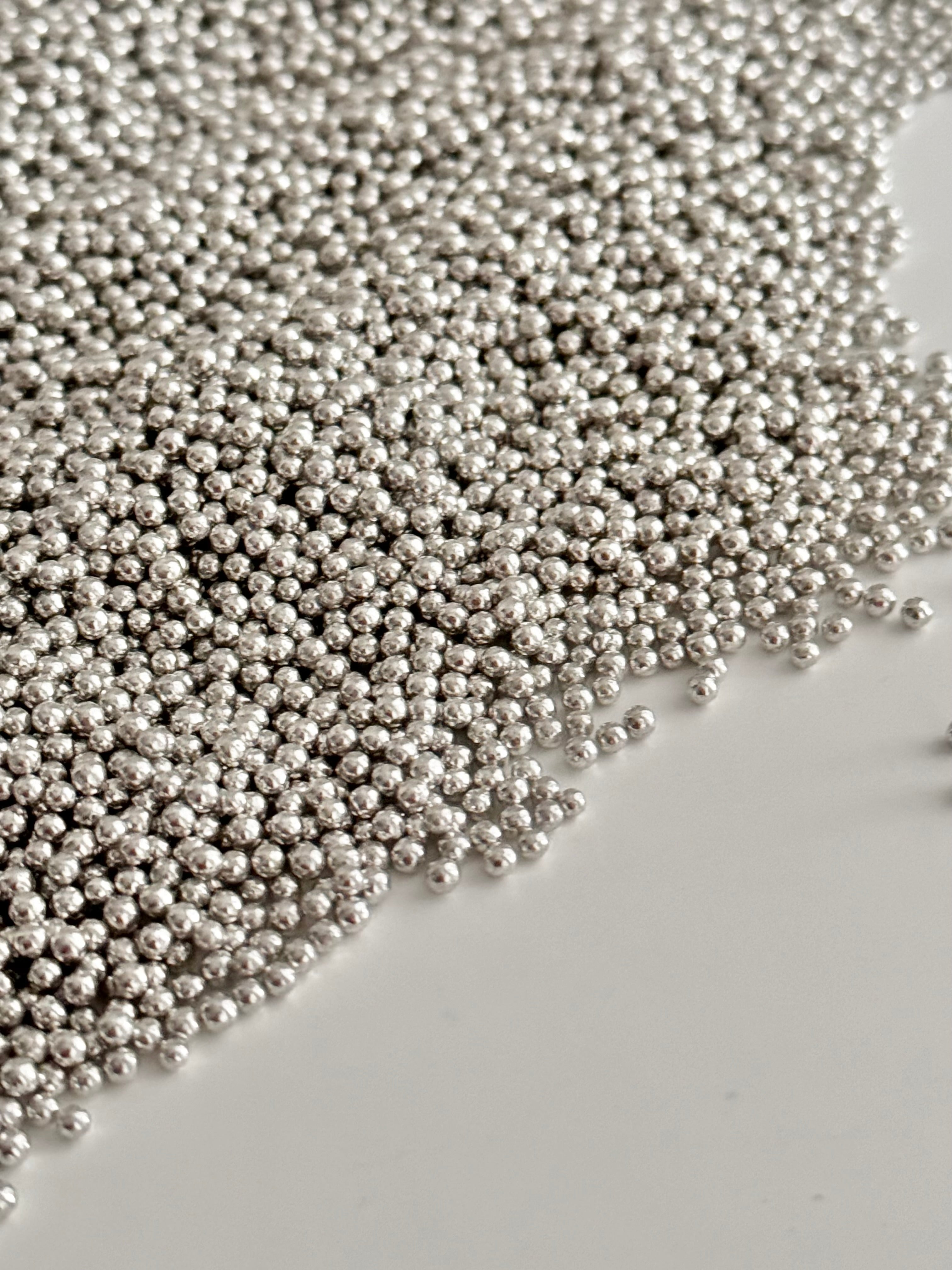 Silver Metallic Sprinkles 2mm - Sugary Solutions