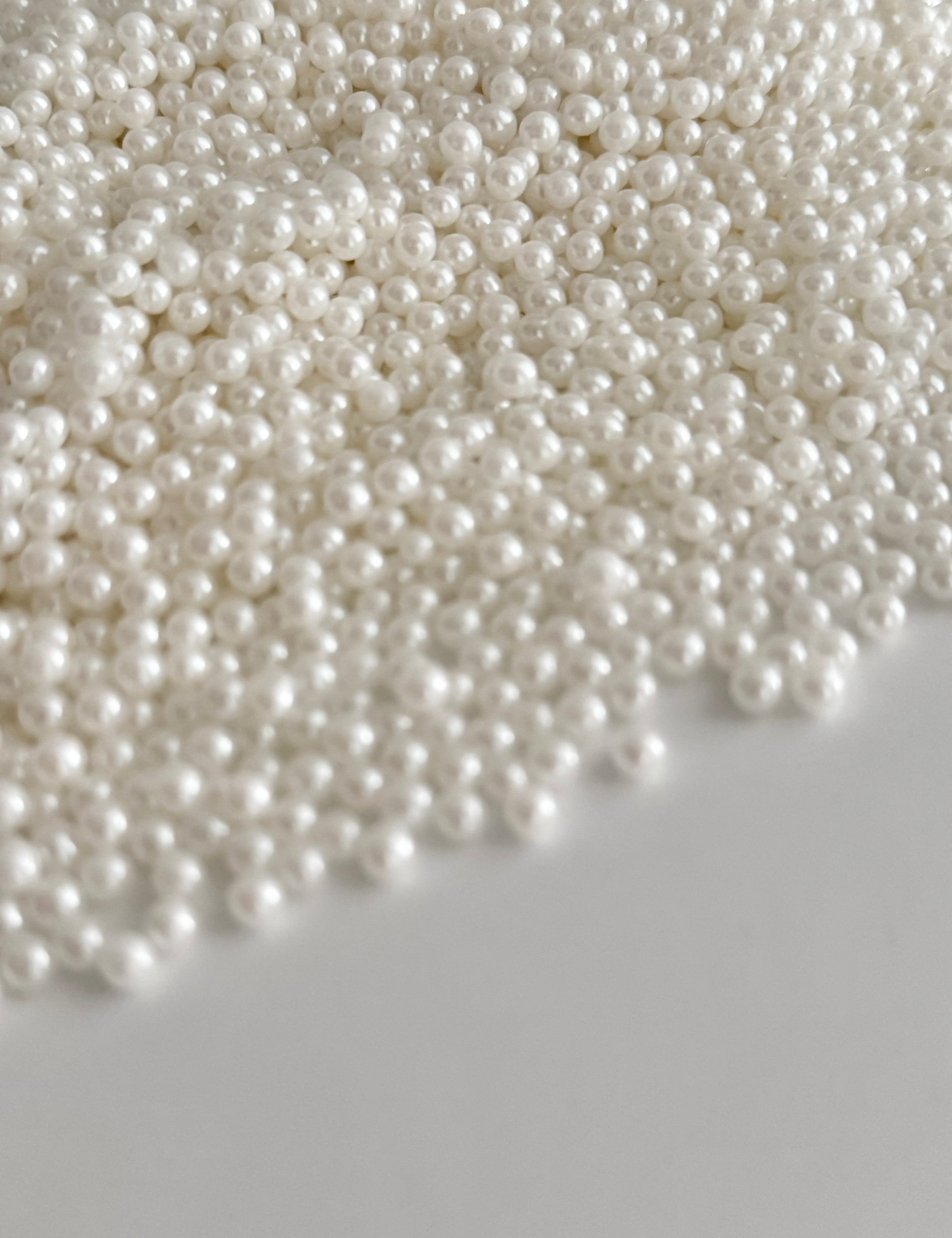 White Pearl Sprinkles 4mm - Sugary Solutions