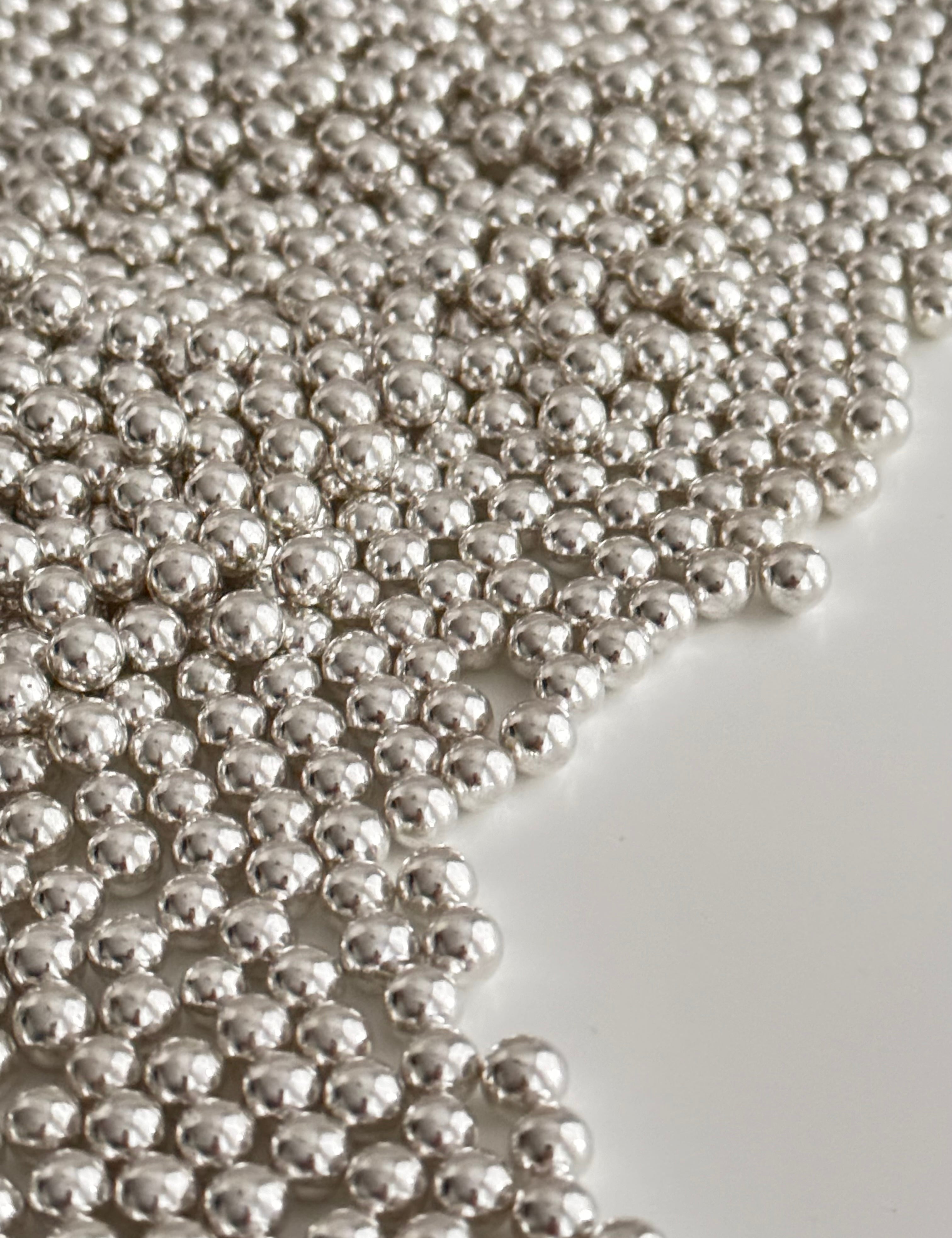 Silver Metallic Sprinkles 7mm - Sugary Solutions