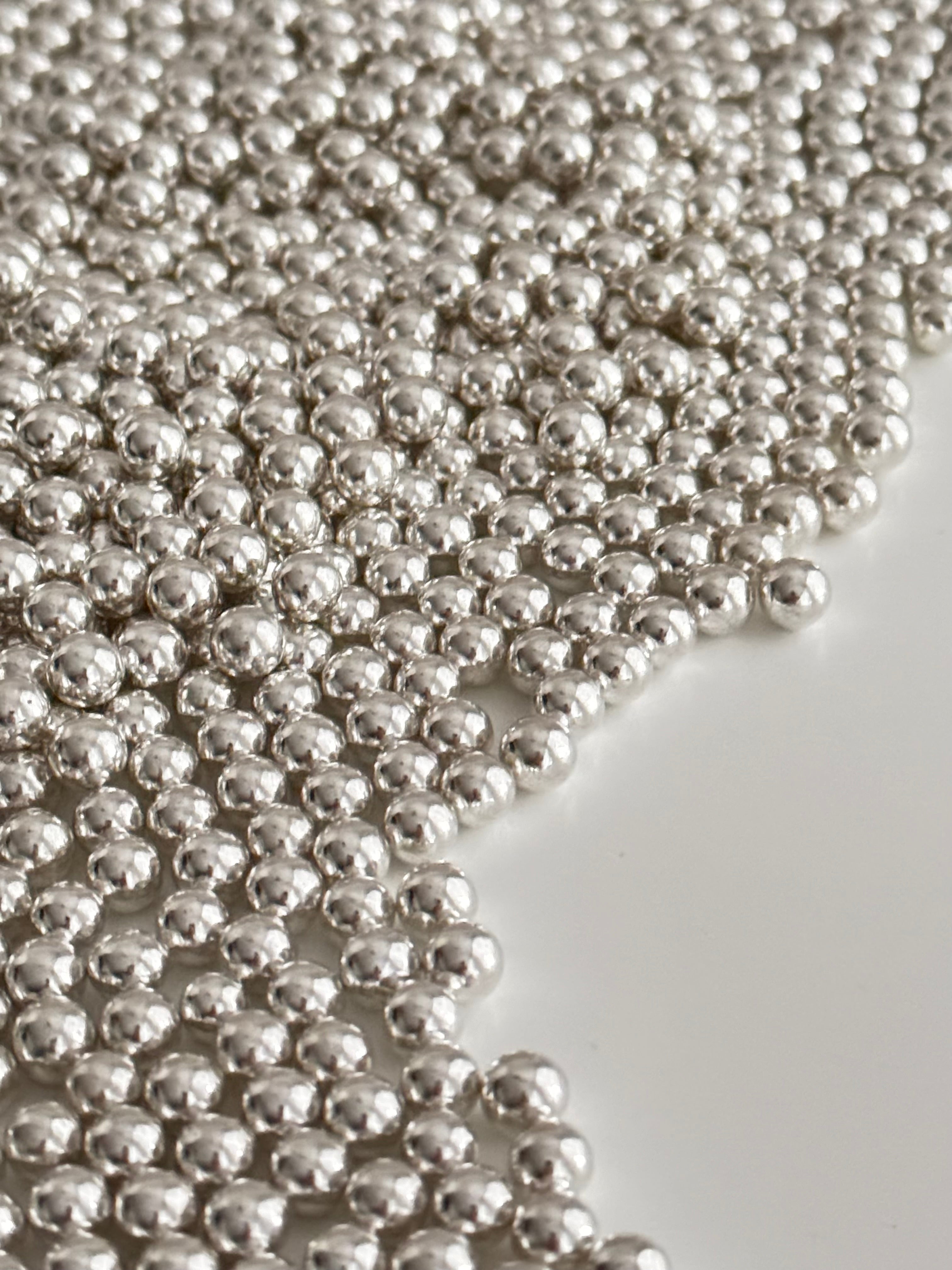 Silver Metallic Sprinkles 7mm - Sugary Solutions