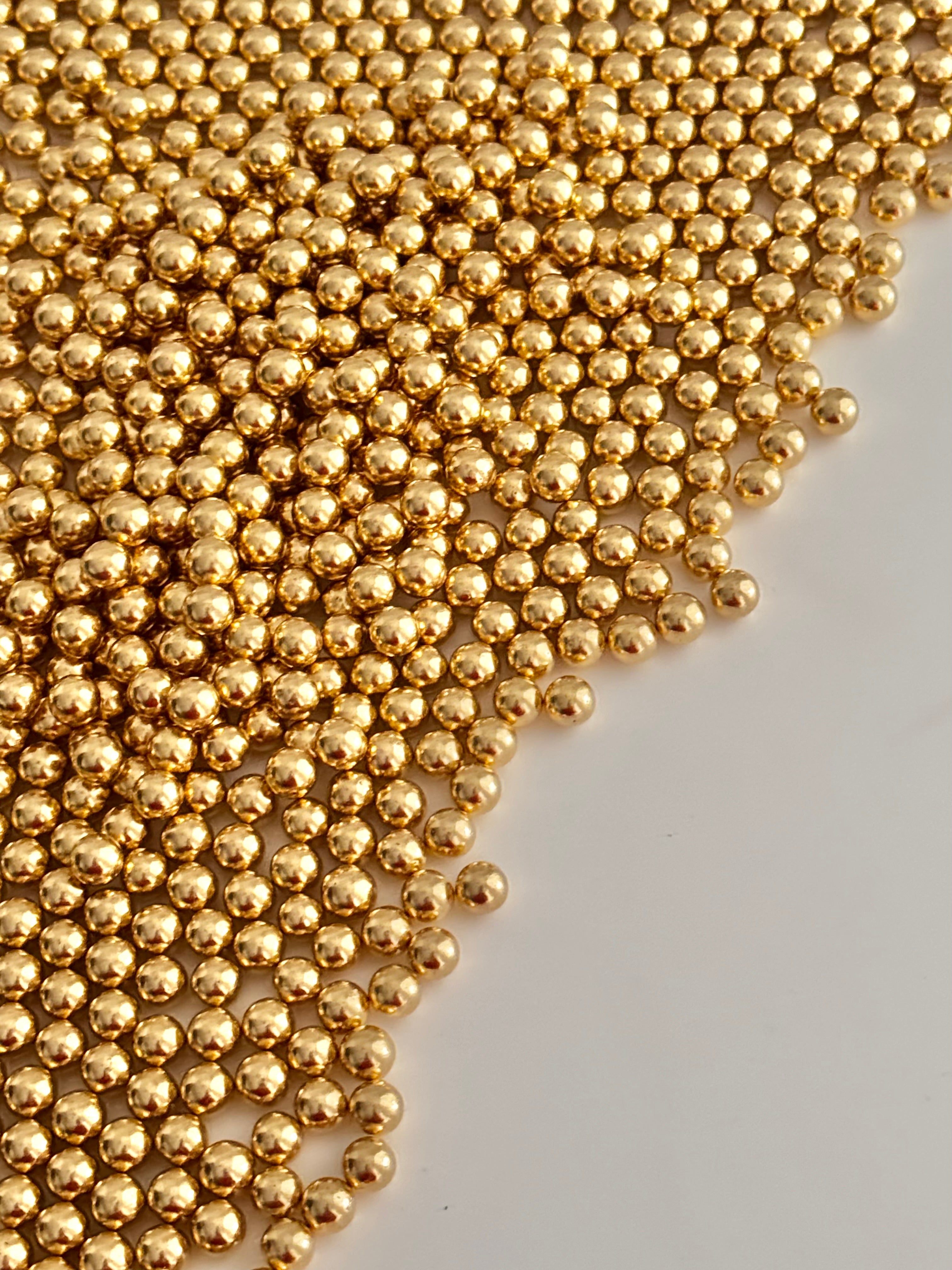 Gold Metallic Sprinkles 7mm - Sugary Solutions