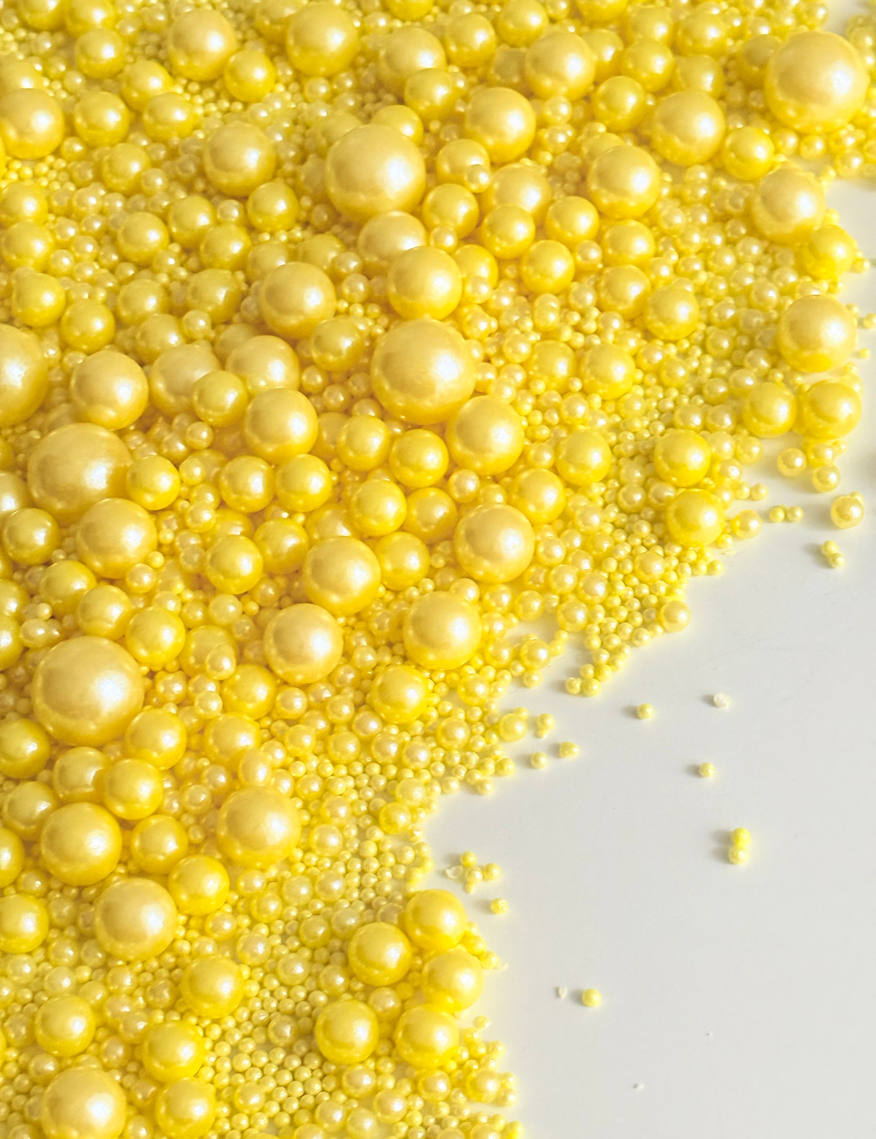 Yellow Pearl Sprinkles Mix - Sugary Solutions