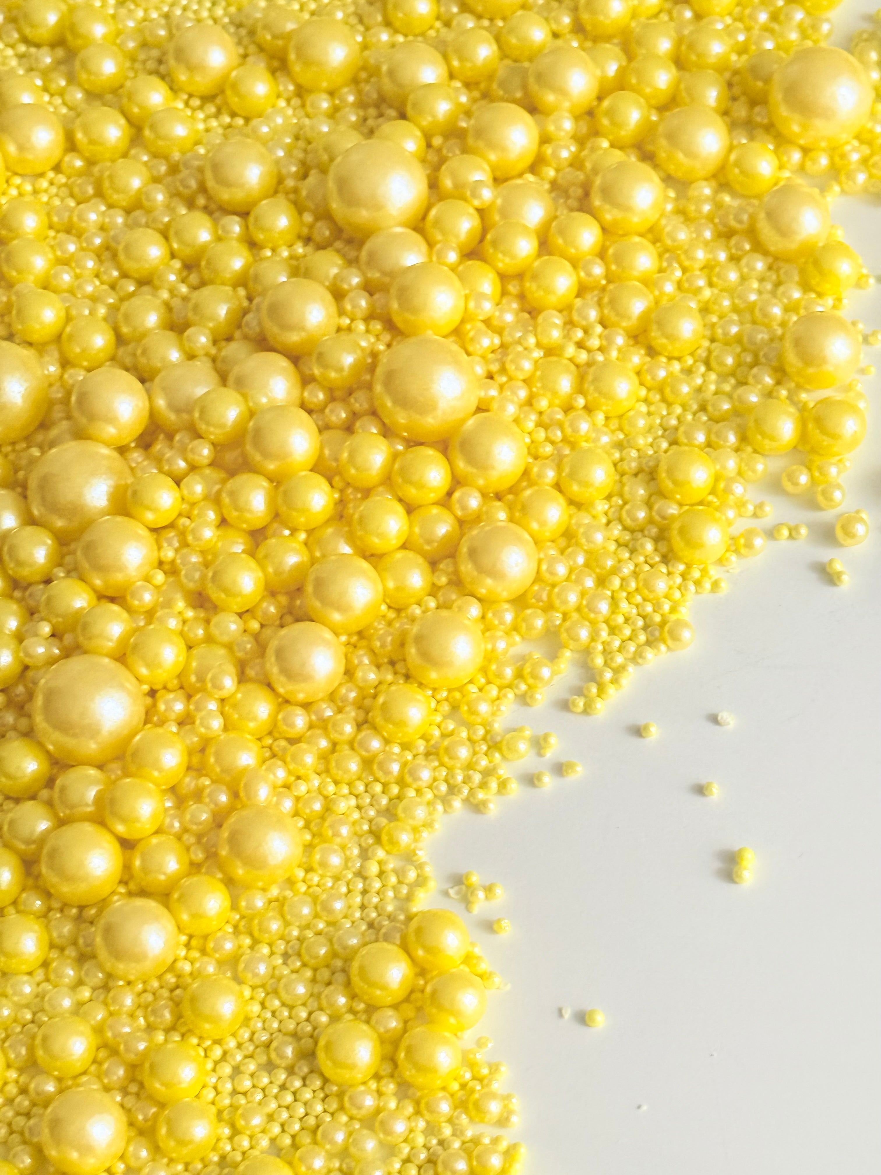 Yellow Pearl Sprinkles Mix - Sugary Solutions