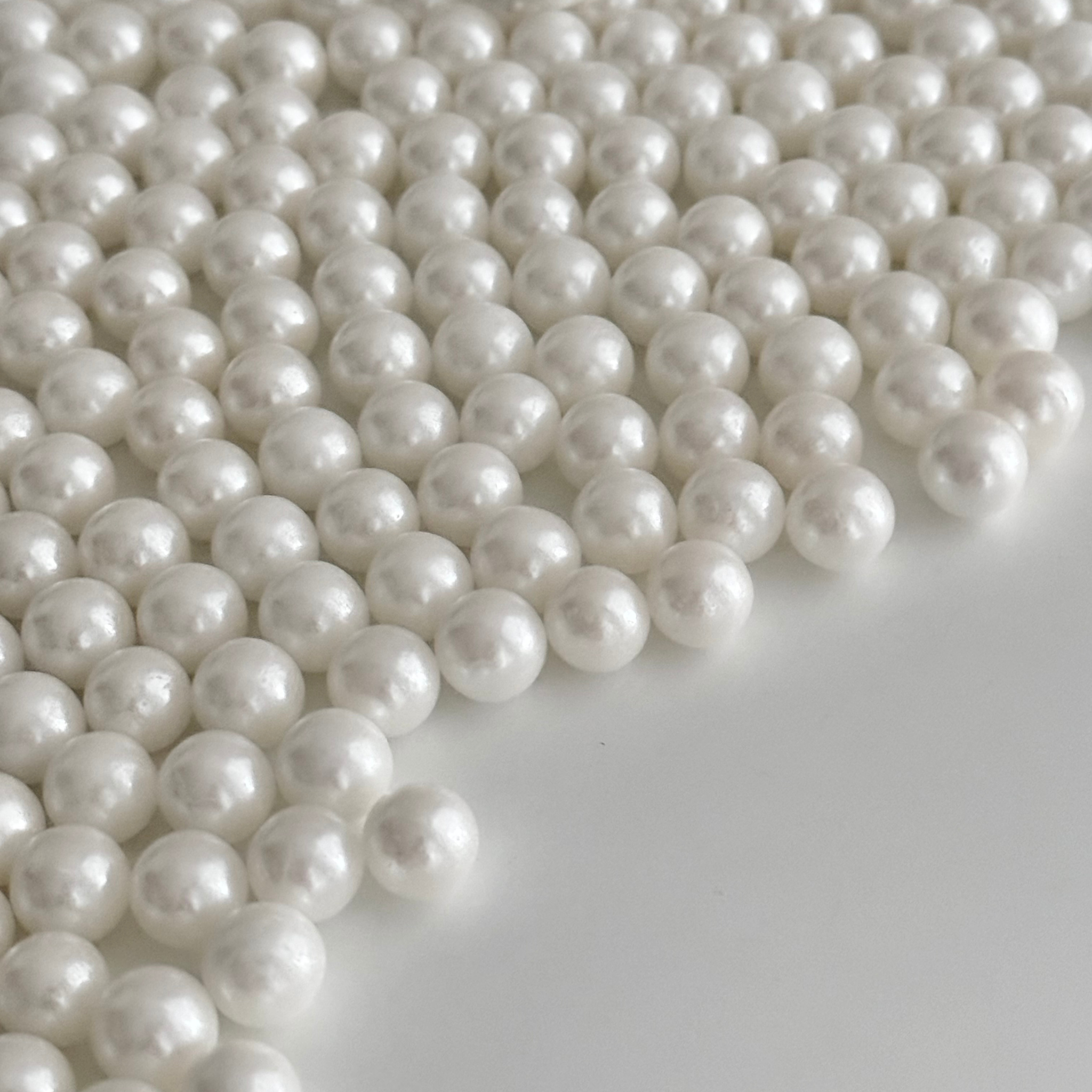 White Pearl Sprinkles 10mm | Sprinkle Magic
