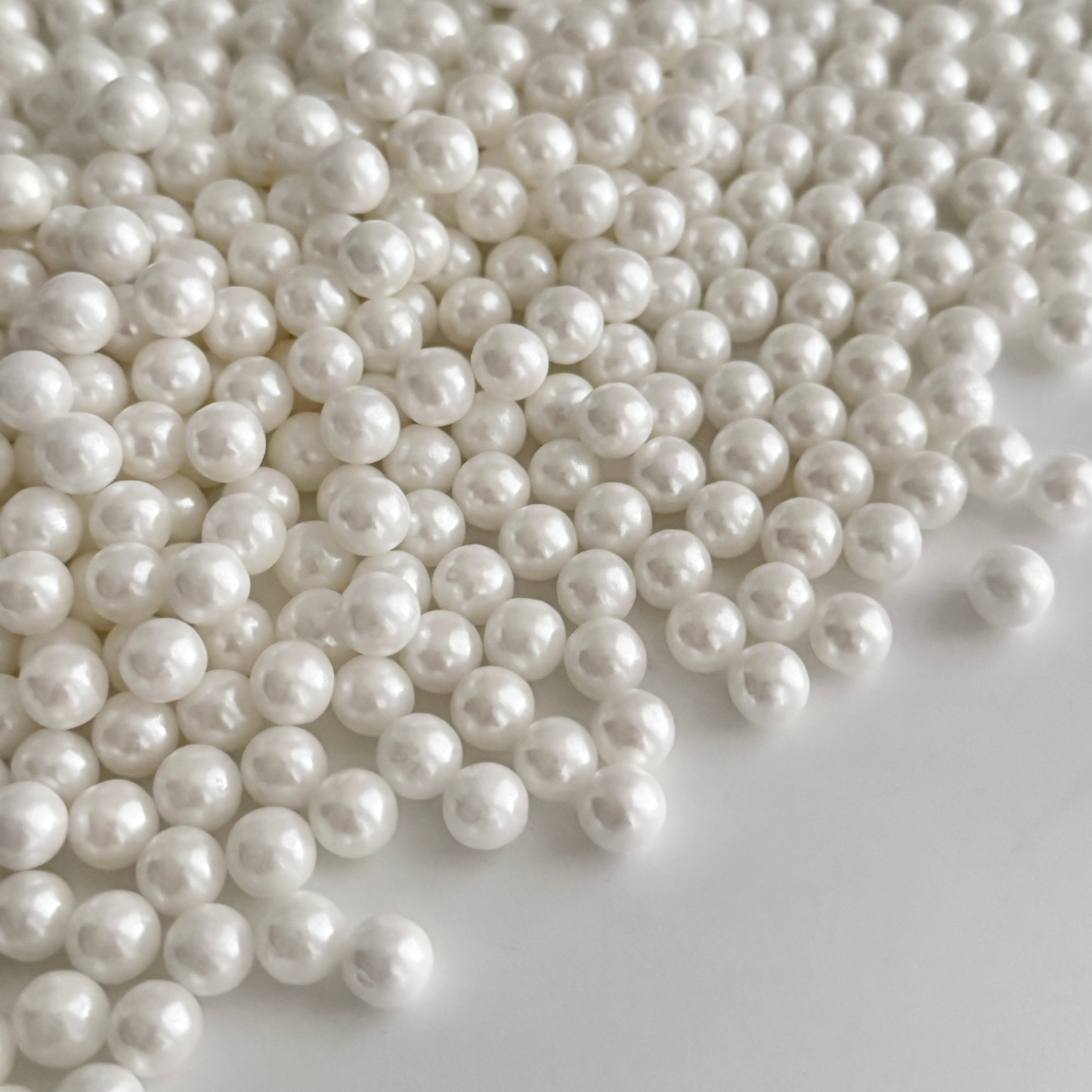 White Pearl Sprinkles 7mm | Sprinkle Magic