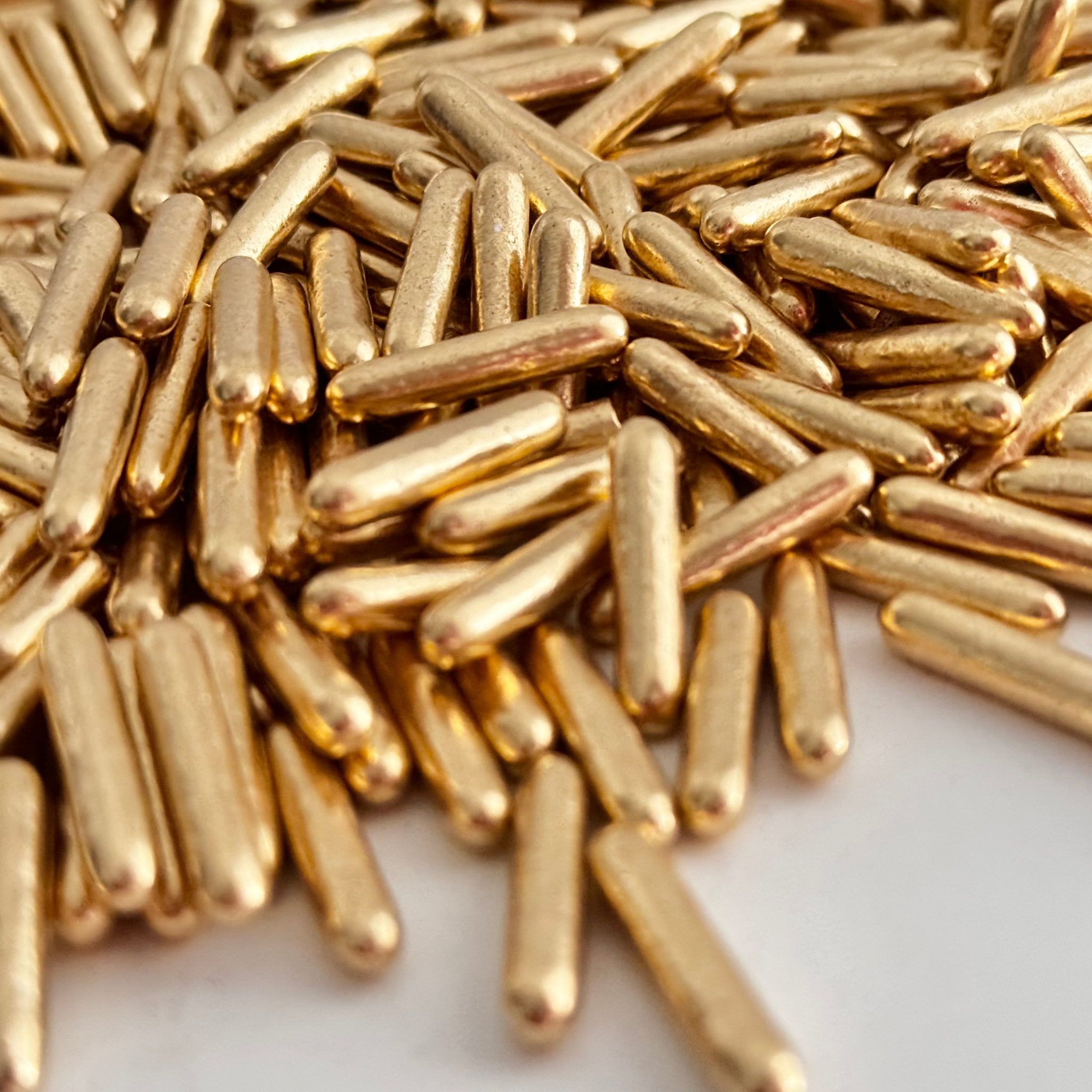 Gold Metallic Rods Sprinkles | Sprinkle Magic