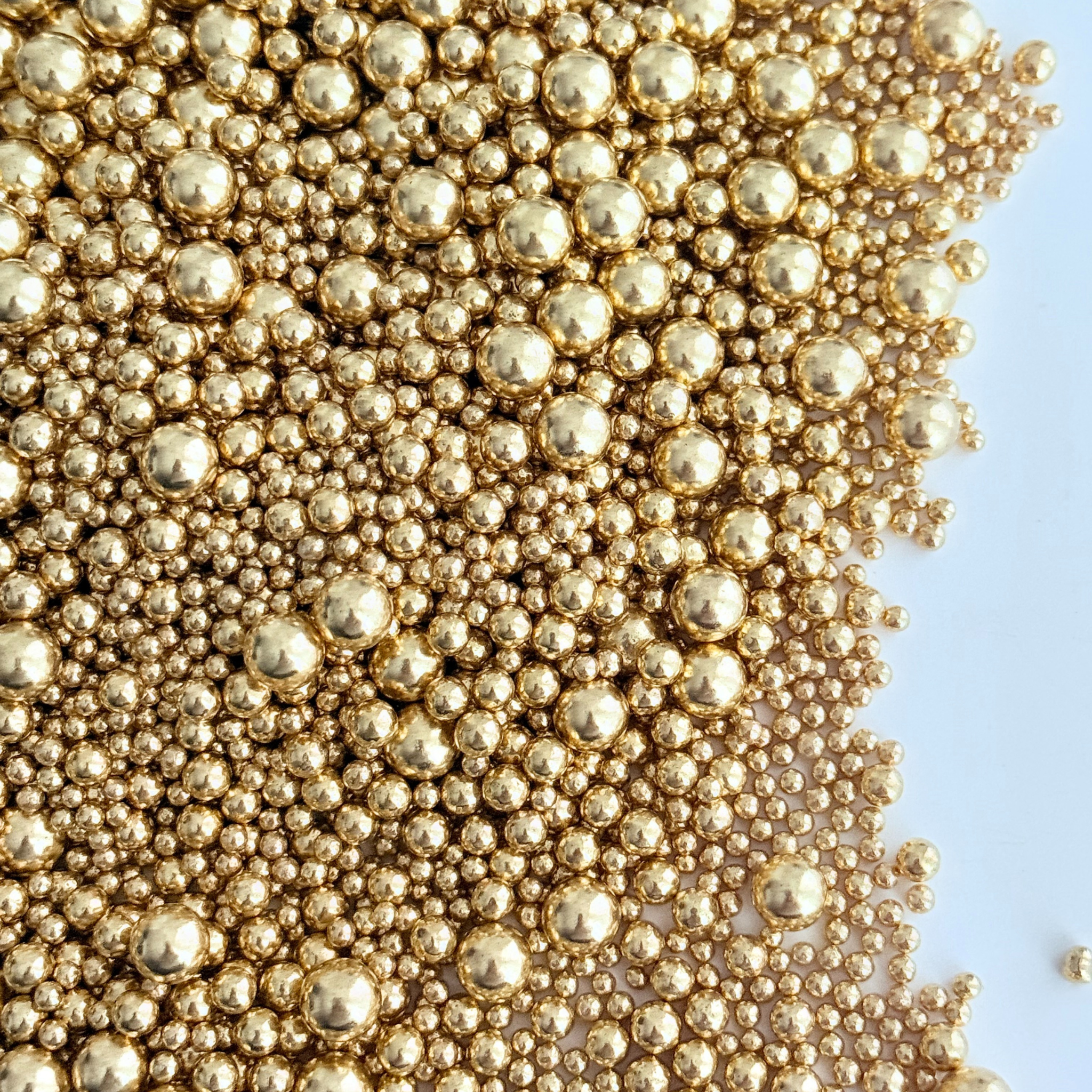 Gold Metallic Sprinkles Mix (2mm, 4mm and 7mm) | Sprinkle Magic - Sugary Solutions