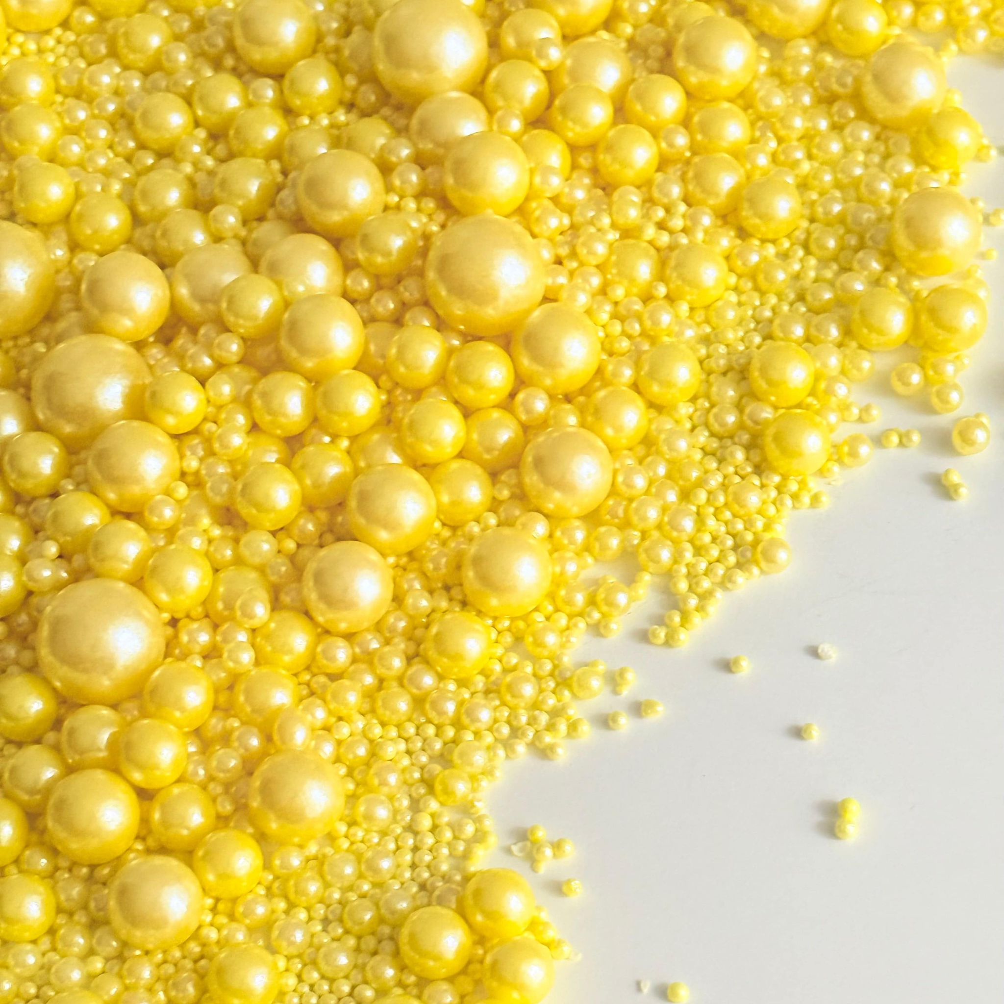 Yellow Pearl Sprinkles Mix - 1kg Wholesale - Sugary Solutions